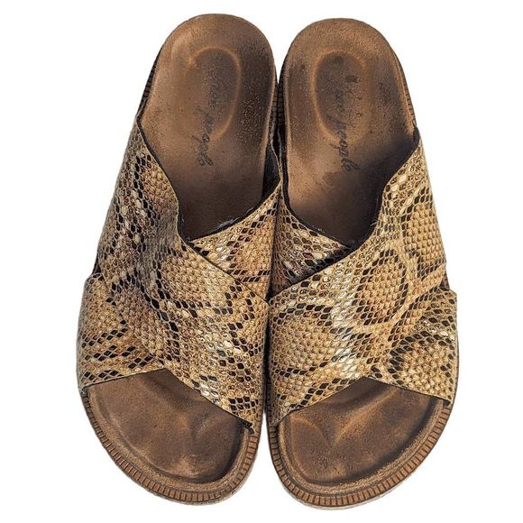 Free People Sidelines Footbed Sandals in Snake Print | 9 - Picture 3 of 8